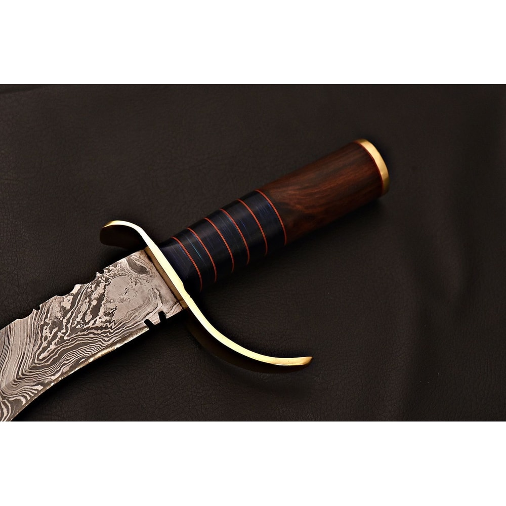 Premium Damascus Kukri Outdoor Hunting Bushcraft Knife Wedding GIFT 2