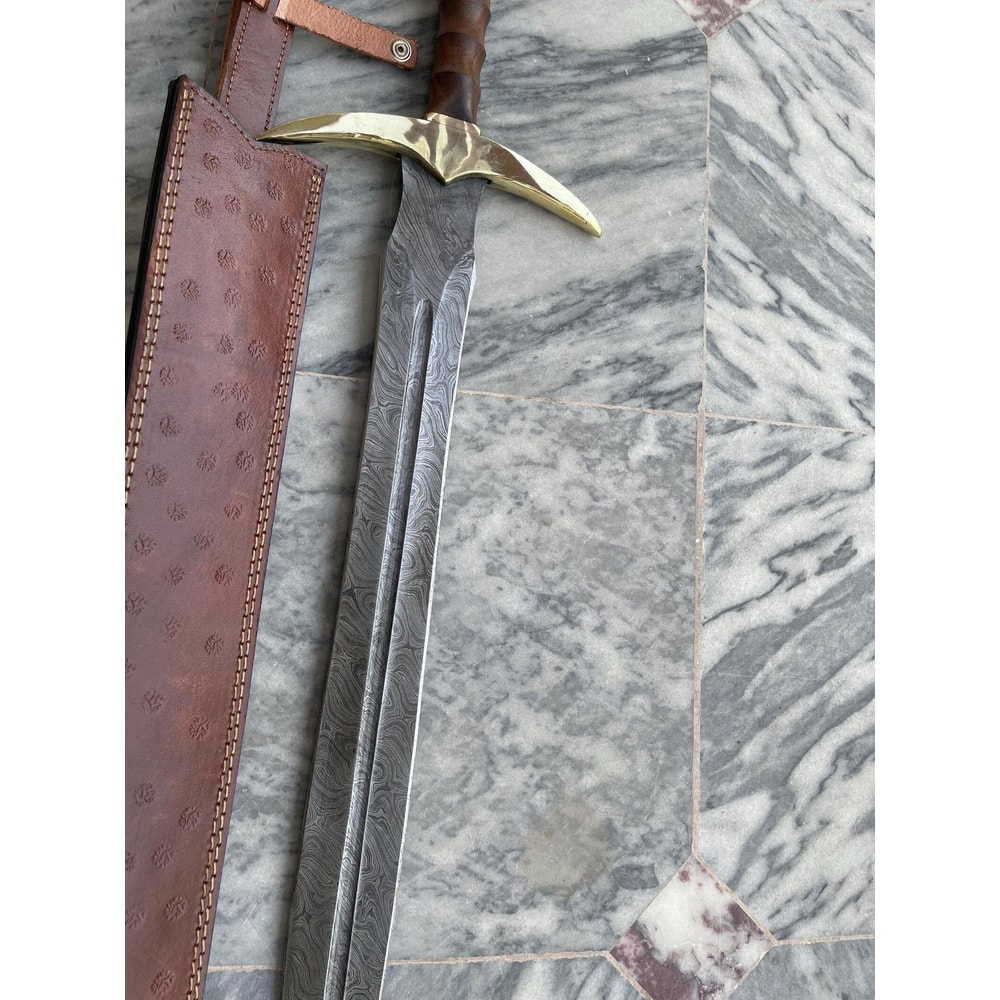 Custom Handmade Damascus Steel Hobbit Viking Sword Real Viking Style Collector Gift 2