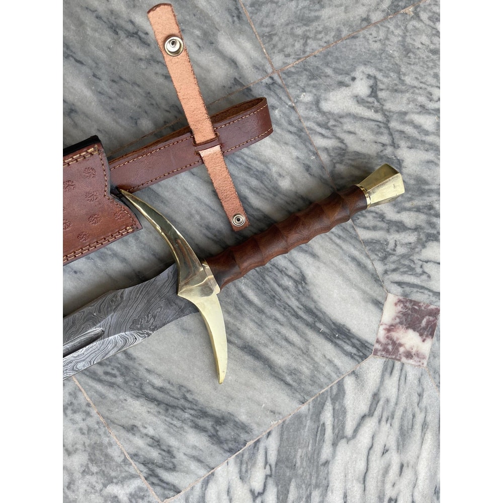 Custom Handmade Damascus Steel Hobbit Viking Sword Real Viking Style Collector Gift 5