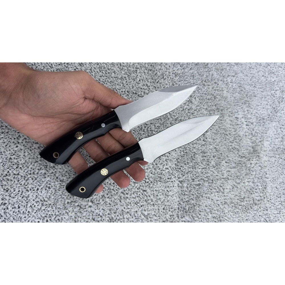 Handmade Skinning Knife Skinner Hunting Knife Bushcraft Camping Tool With Leather Sheath 1