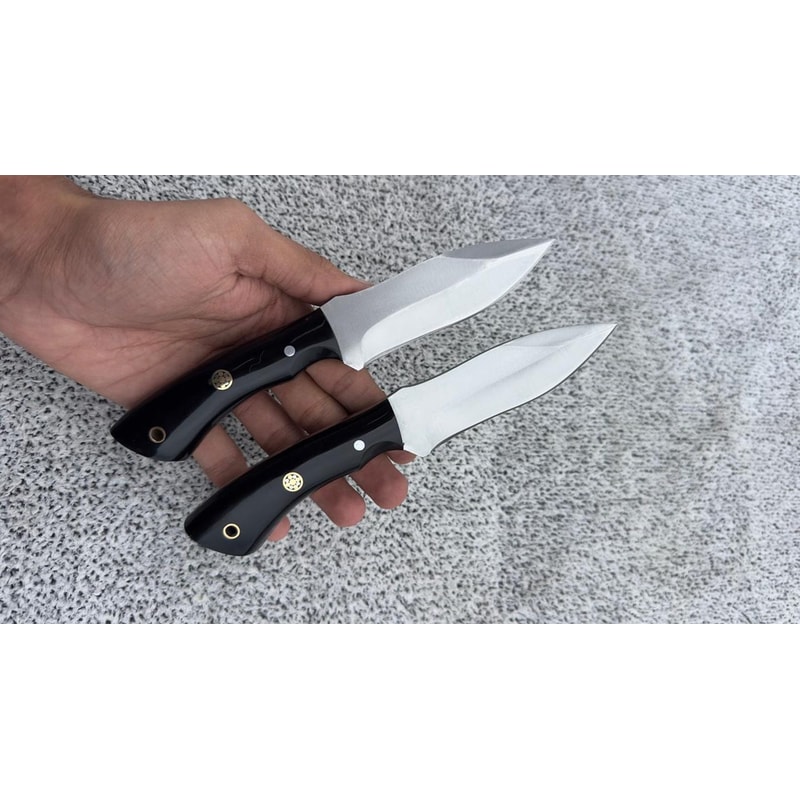 Handmade Skinning Knife Skinner Hunting Knife Bushcraft Camping Tool With Leather Sheath 1