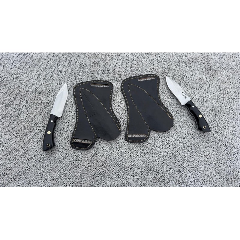 Handmade Skinning Knife Skinner Hunting Knife Bushcraft Camping Tool With Leather Sheath 8