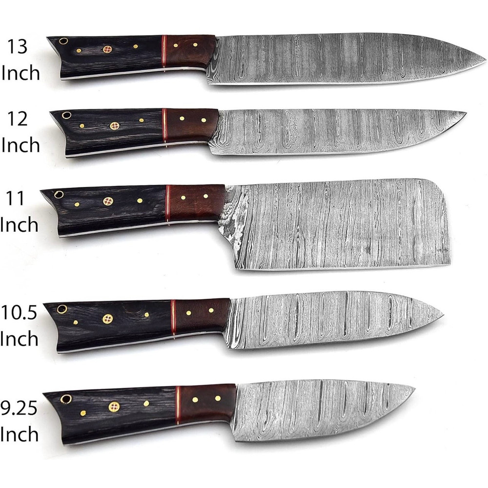 Handmade Damascus Chef Knife Set Of 5pcs With Sheet Chef Knives Set Kitchen Knives Set Best Gift 1