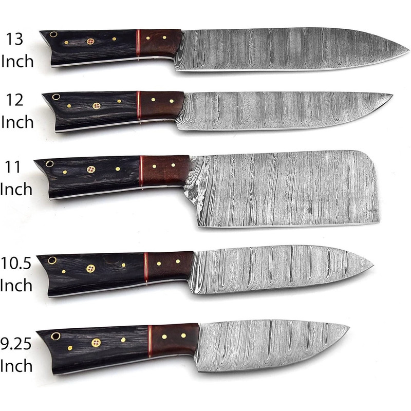 Handmade Damascus Chef Knife Set Of 5pcs With Sheet Chef Knives Set Kitchen Knives Set Best Gift 1