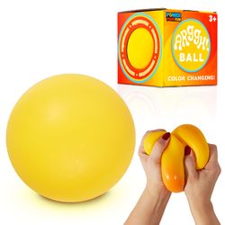 Power Your Fun Arggh Stress Ball for Adults and Kids - Yellow/Orange