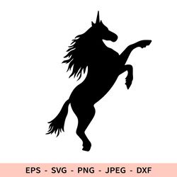 Unicorn Svg Horse Svg Dxf File for Cricut Horse Silhouette Png Mustang Cut File