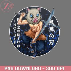 demon slayer inosuke with mask anime png