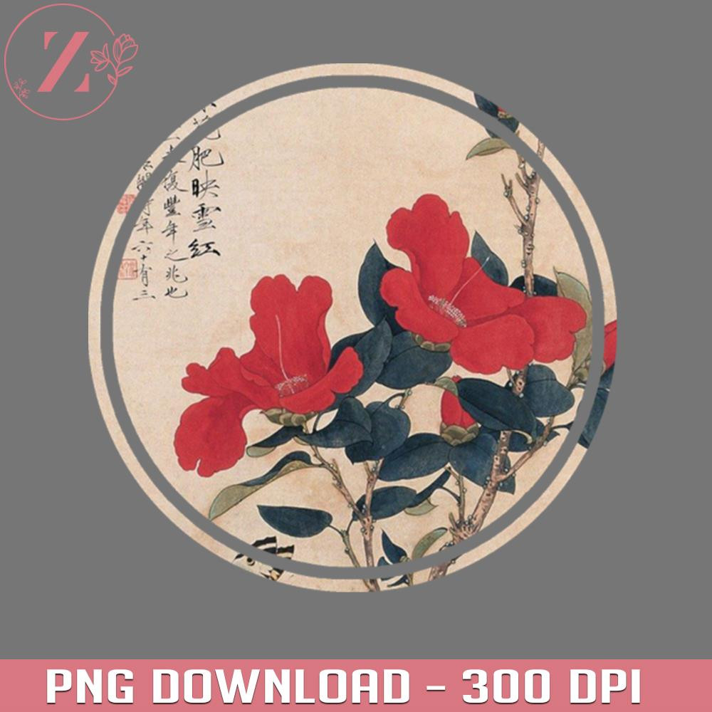 KL231223342-Old japanese flower painting Anime PNG.jpg