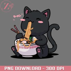 ramen cat kawaii neko ramen bowl anime black cat 5584png manga png download