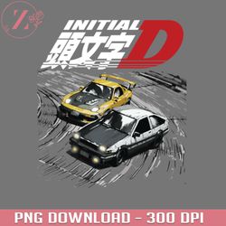 initial d downhill mountain drifting ae86 vs fd 8675png manga png download