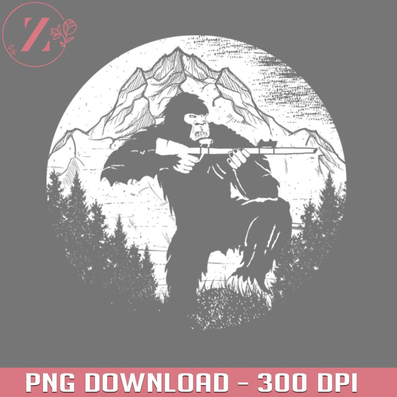 KL29122333-Bigfoot Mountains Funny Hunting Hunter Hunter Anime PNG download.jpg
