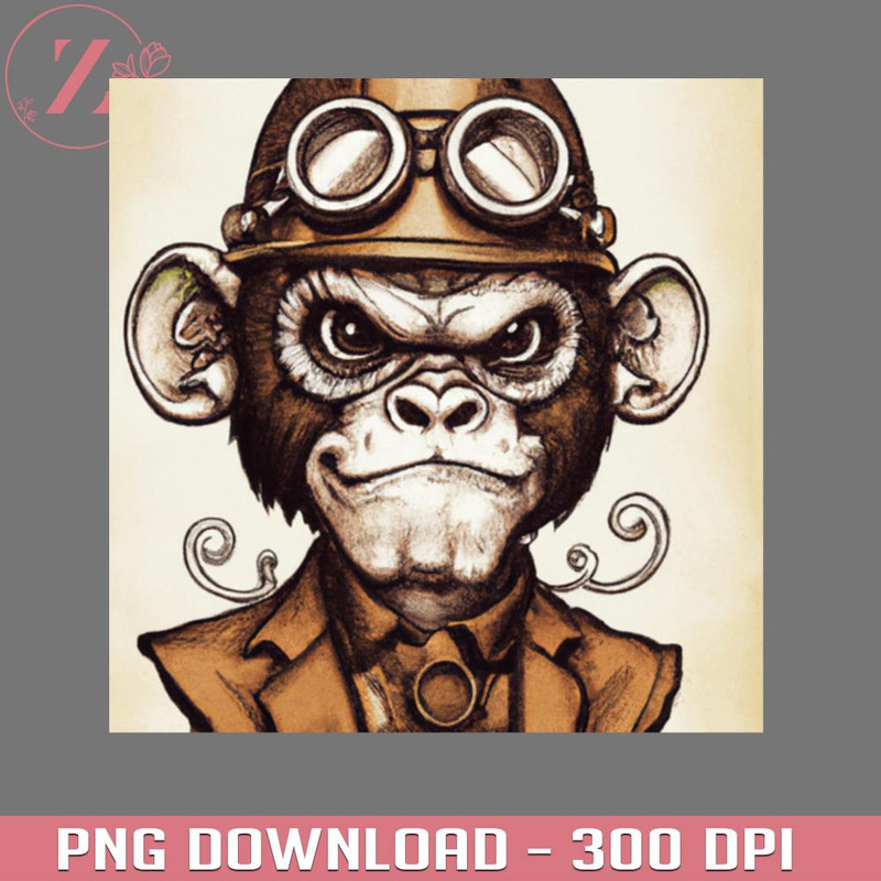 KL291223270-Steampunk Chimp Poacher Hunter Hunter Anime PNG download.jpg