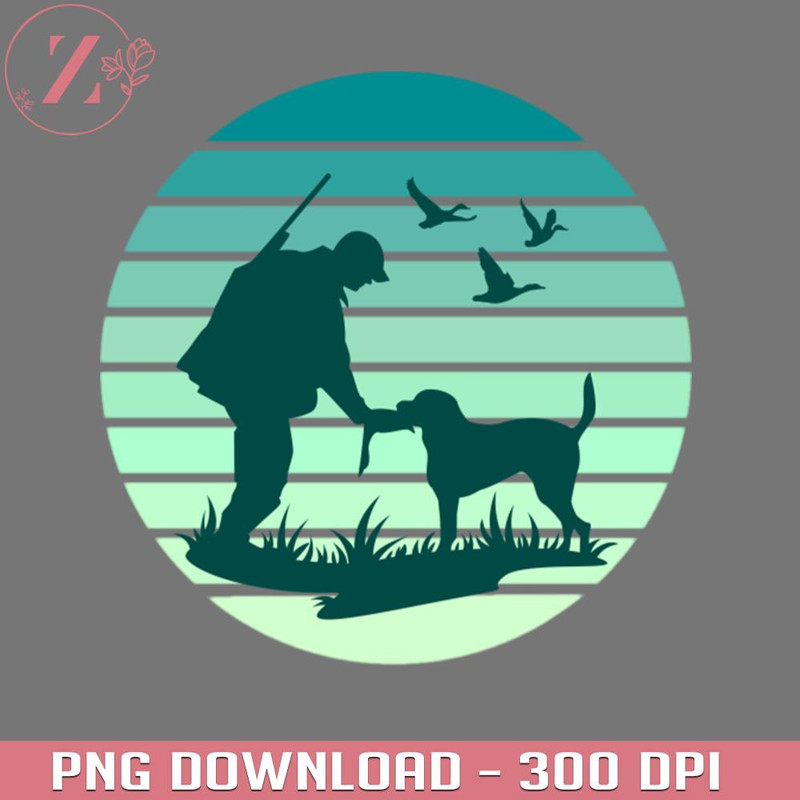 KL291223138-Hunter Hunt Dog Birds Retriever Retro Sunset Hunter Hunter Anime  PNG download.jpg