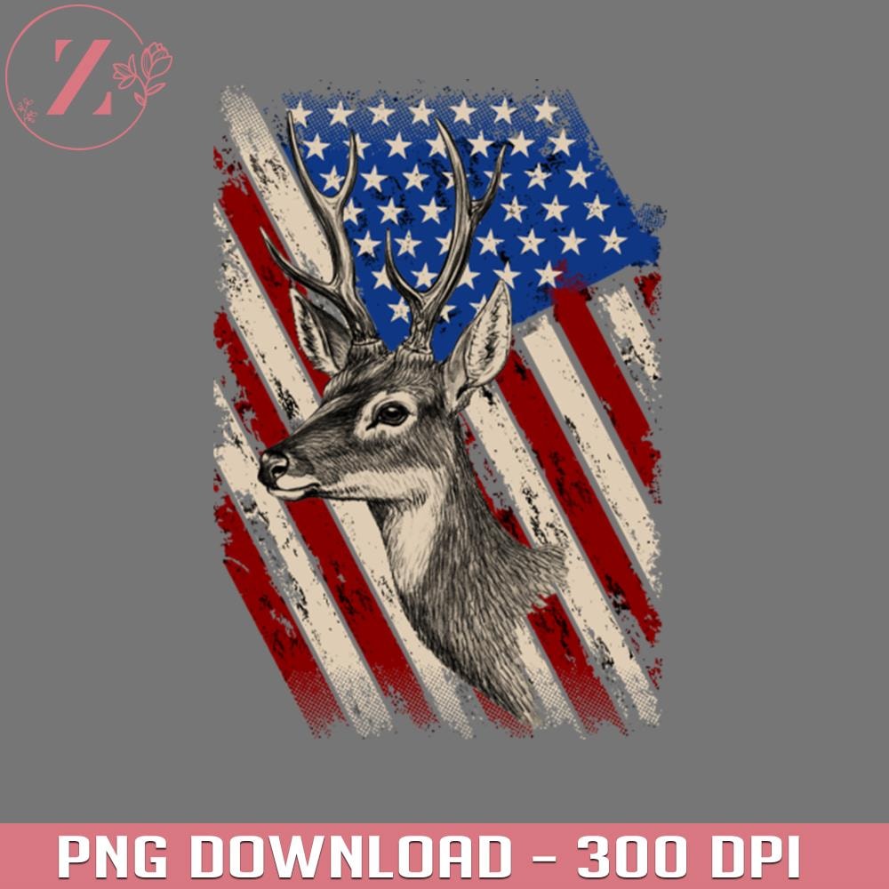 KL29122381-Deer USA Flag Deer Hunting Hunter Hunter Anime PNG download.jpg