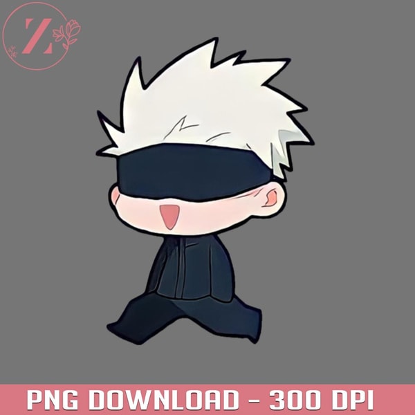Cool Anime Chibi Gojo Run Anime Jujutsu Kaisen PNG download - Inspire ...