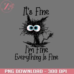 its fine im fine everything is fine funny cat lover gifts shirt anime cowboy bebop download png