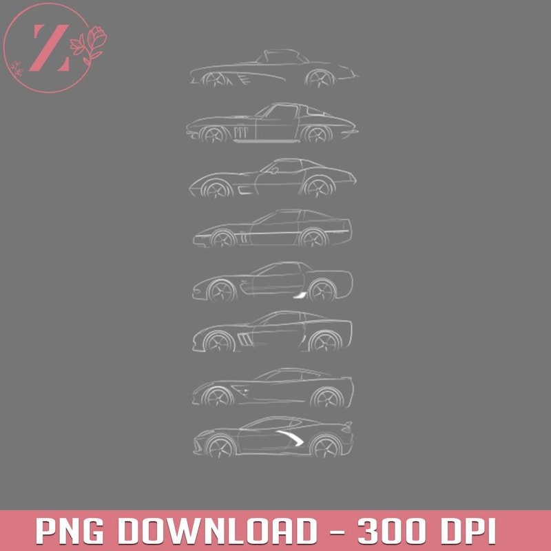 KL020124198-Evolution of the Corvette profile stencil white Anime Cowboy Bebop download PNG.jpg