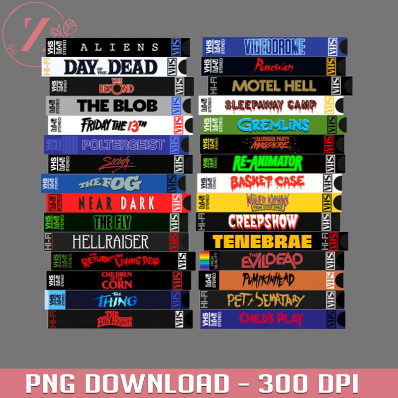 KL020124765-VHS s Horror Movie Stacks Anime Cowboy Bebop download PNG.jpg