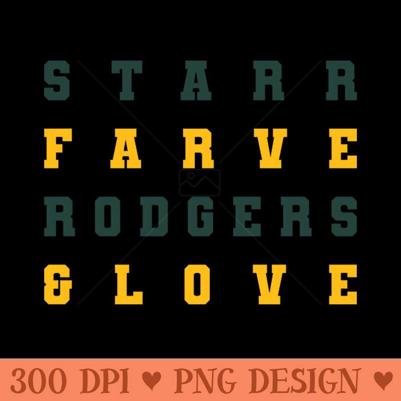 Packers QB Legends - PNG Downloadable Art - Variety