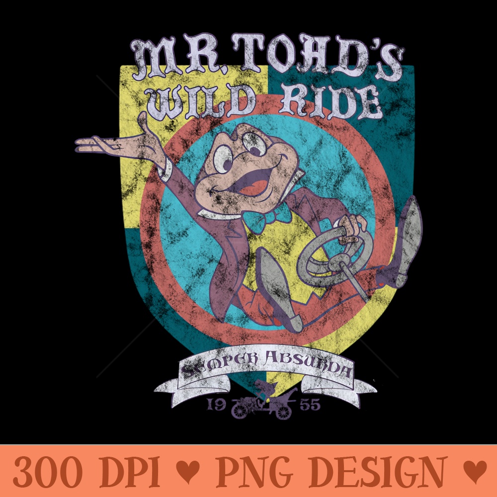 Mr. Toad's Wild Ride - 1955 Vintage Texture - Premium PNG Downloads - Convenience