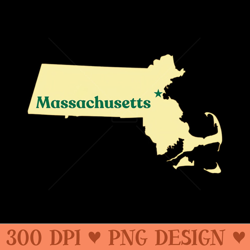 Massachusetts State - PNG Download Bundle - Good Value