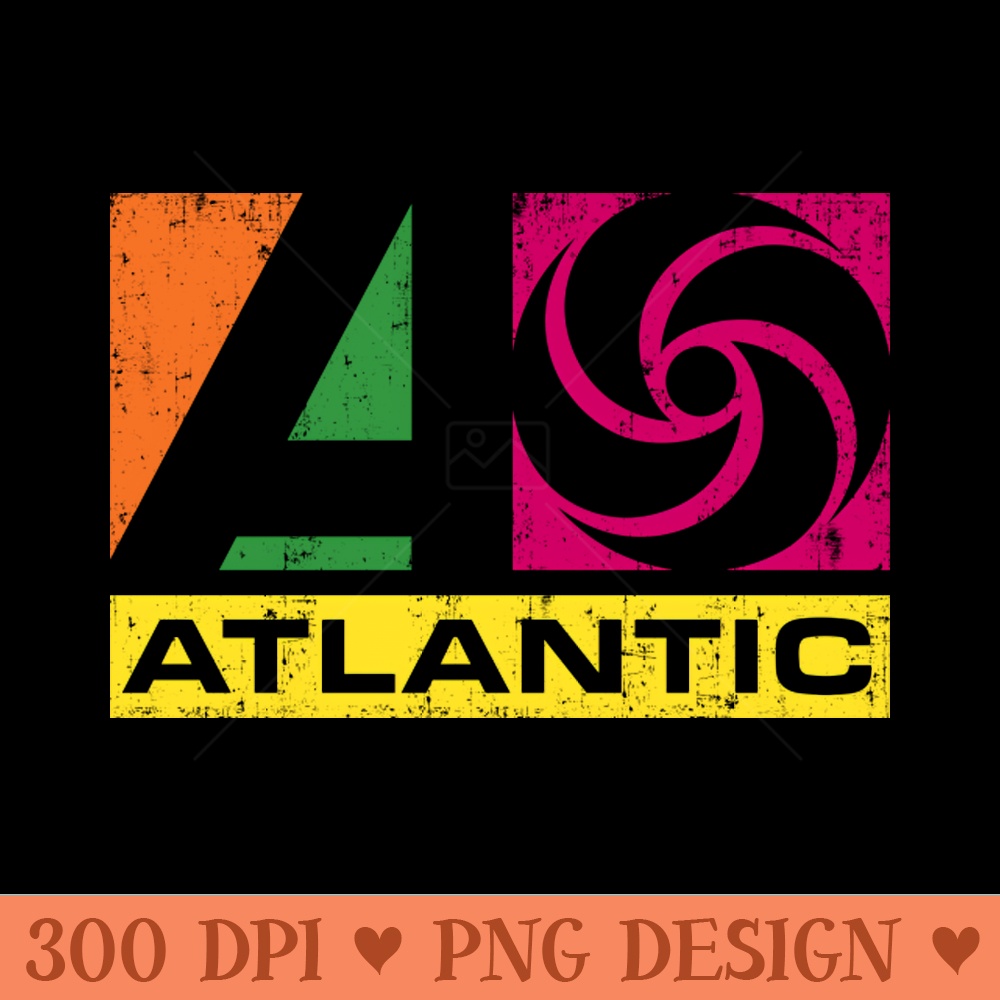 Atlantic Vinyl Record - Digital PNG Files - Unique