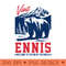 Visit Ennis, Alaska - Original Faded Style Design - PNG Artwork - Professional Design