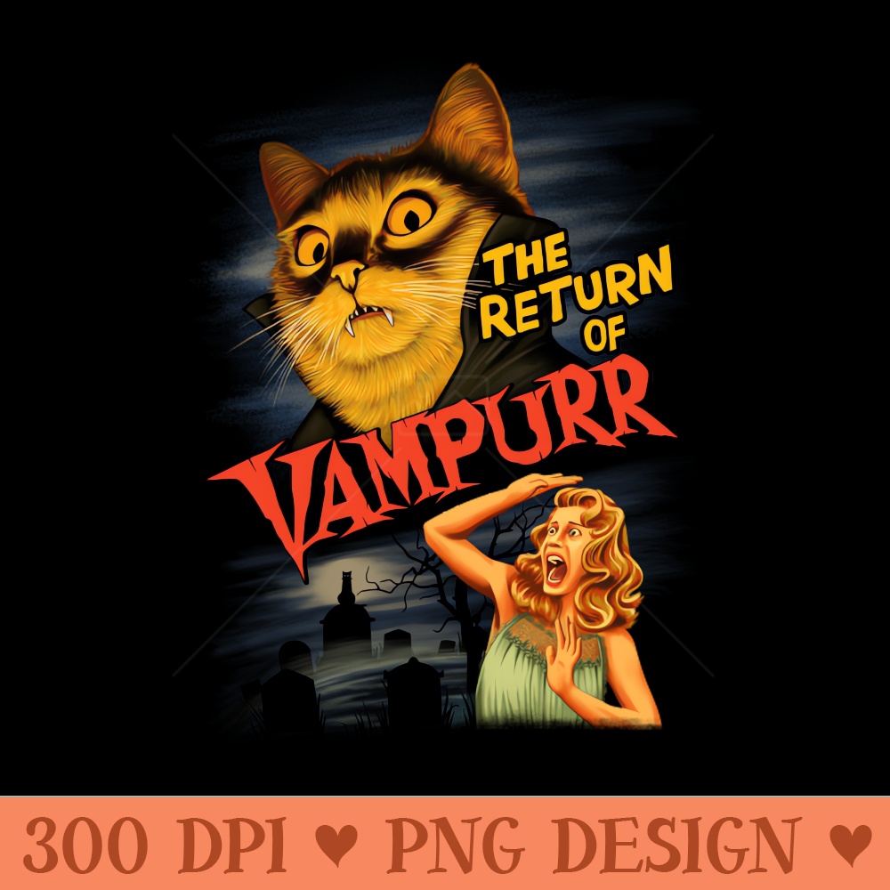 The Return of Vampurr The Halloween Cat - High-Quality PNG Download - Professional Design