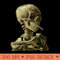 Skull with Burning Cigarette by Vincent van Gogh - PNG Download Library - Flexibility