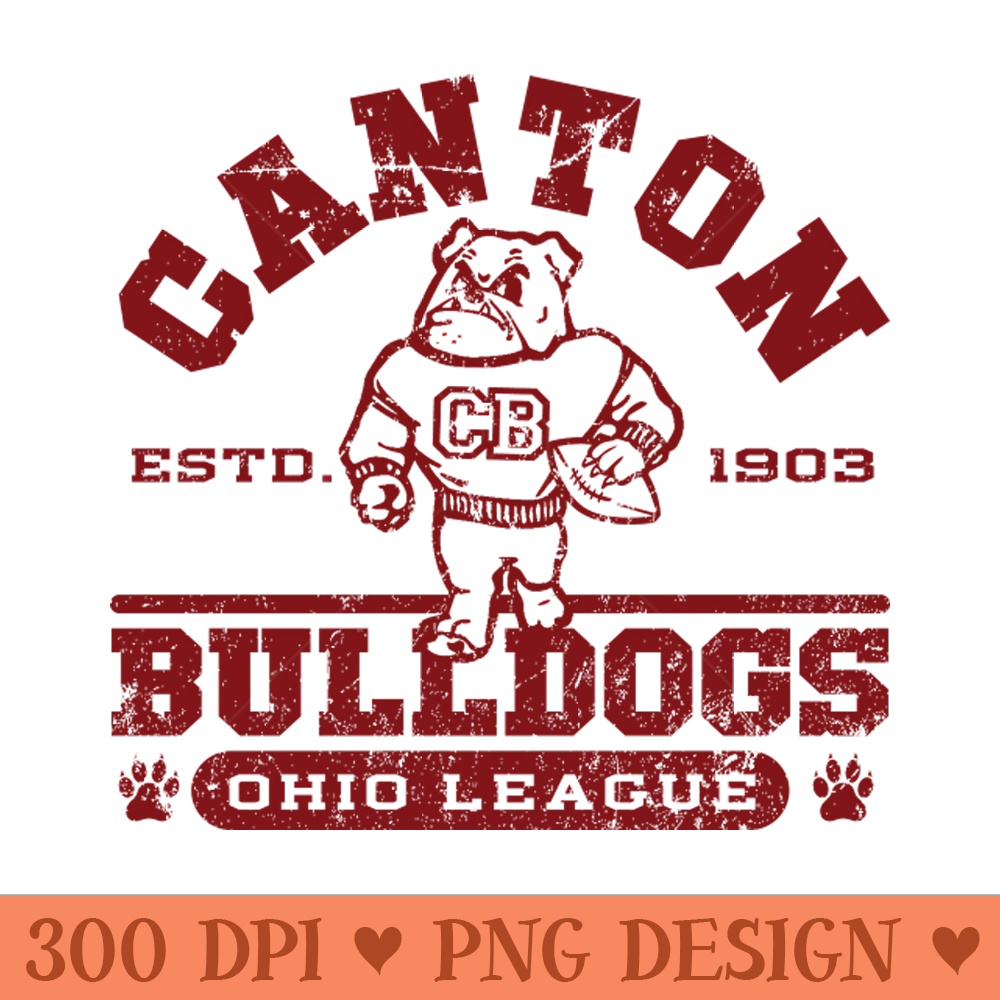 Canton Bulldogs Football - Digital PNG Graphics - Latest Updates
