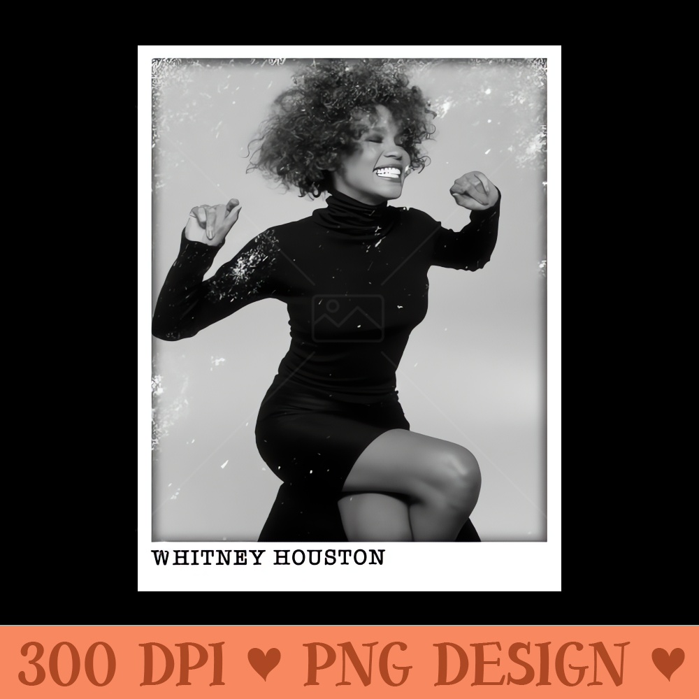 Vintage Classic Whitney Houston - Digital PNG Graphics - Variety