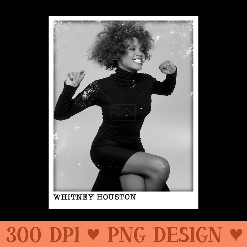 Vintage Classic Whitney Houston - Digital PNG Graphics - Variety
