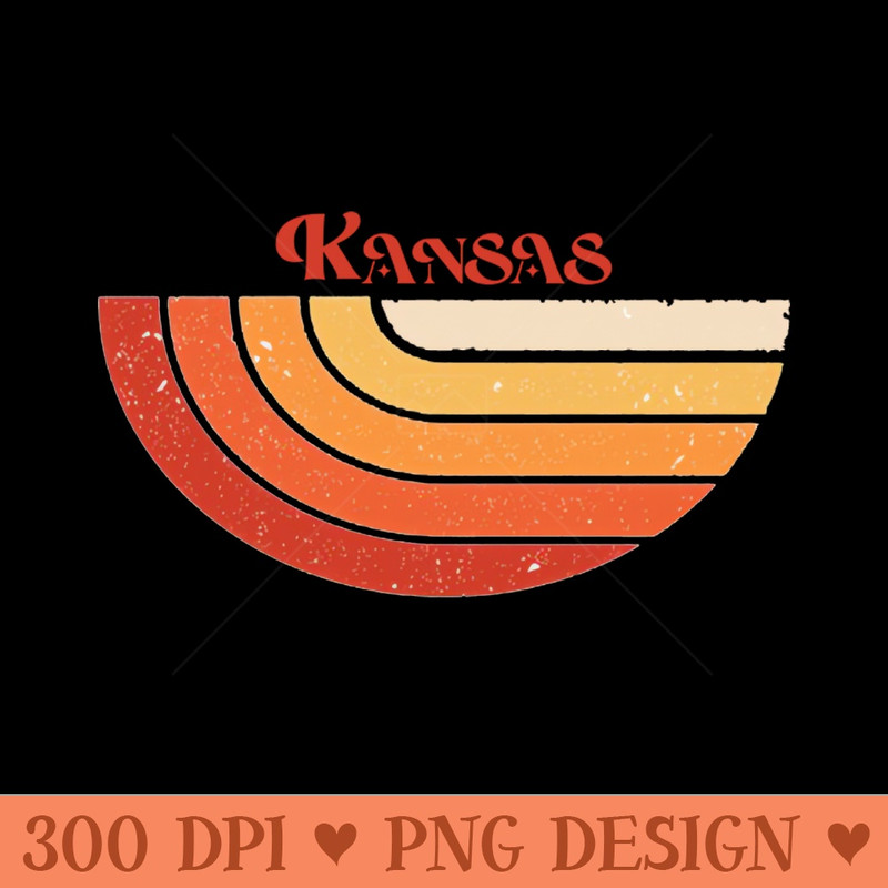 Retro style vintage kansas - Digital PNG Download - Popularity