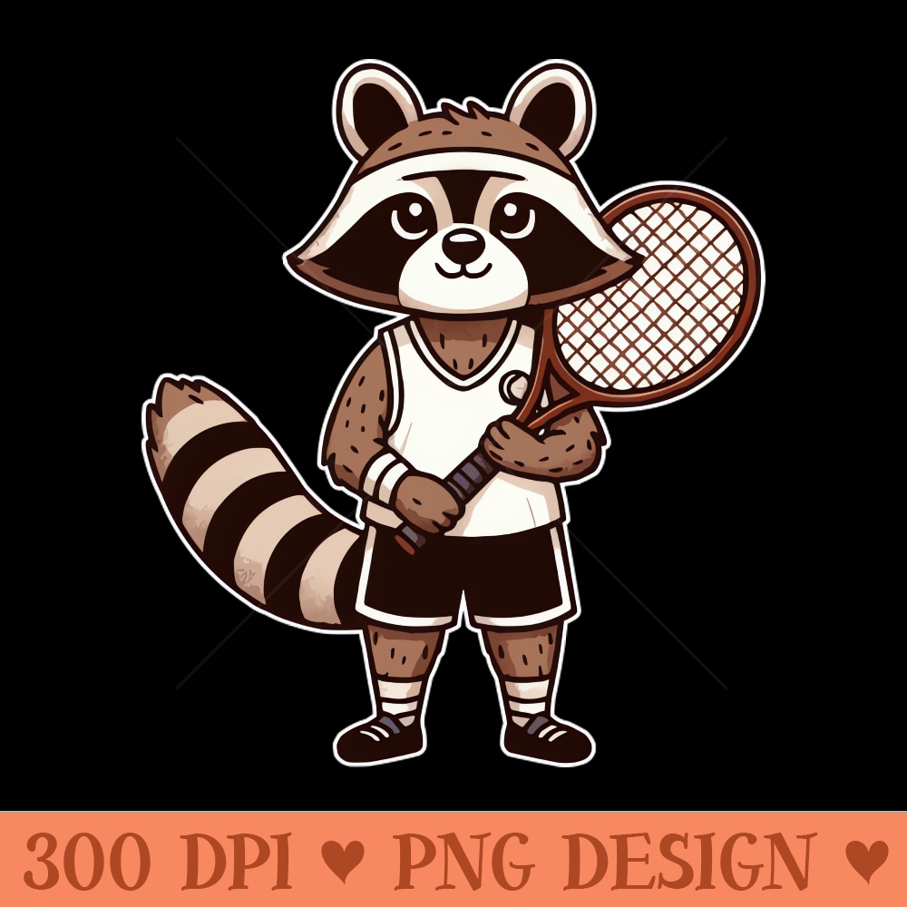Racoon as Tennis player at Tennis - Premium PNG Downloads - Latest Updates