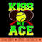 Tennis Kiss My Ace Player Coach Team Tournament - Vector PNG Download - Customer Support