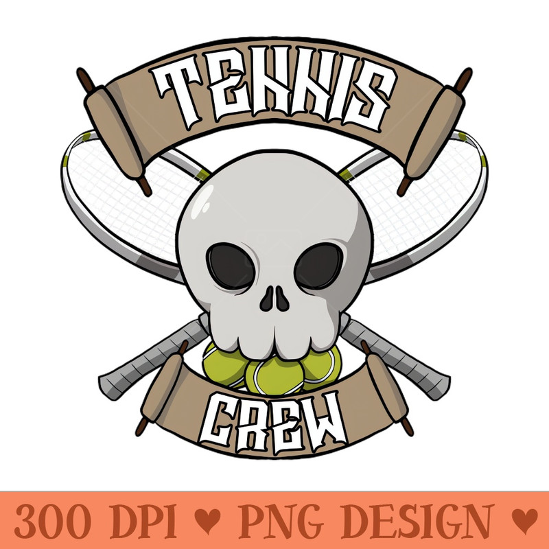Tennis crew Jolly Roger pirate flag - PNG Design Downloads - High Quality 300 DPI