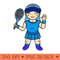 Cute girl tennis player - PNG Image Downloads - Convenience