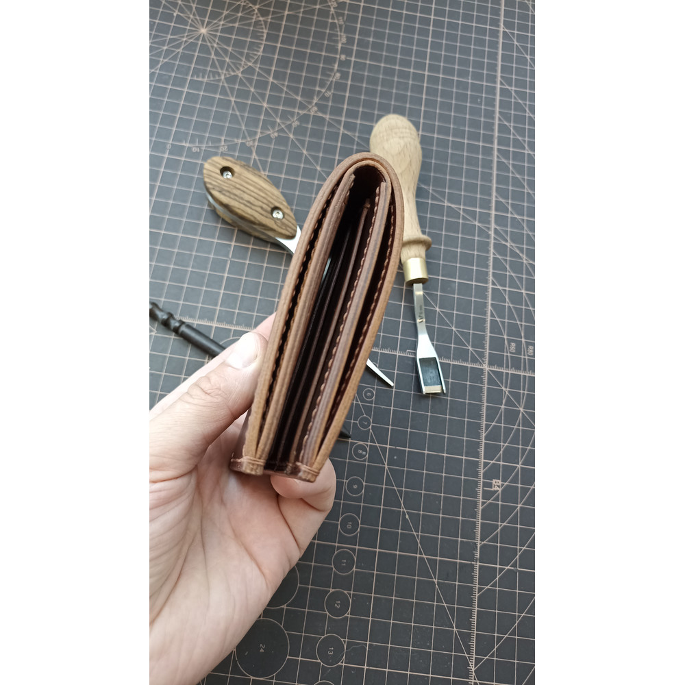 Leather Bifold Wallet Pattern PDF With 4 Mm Pitch PDF Pattern Leather Mens Wallet 5