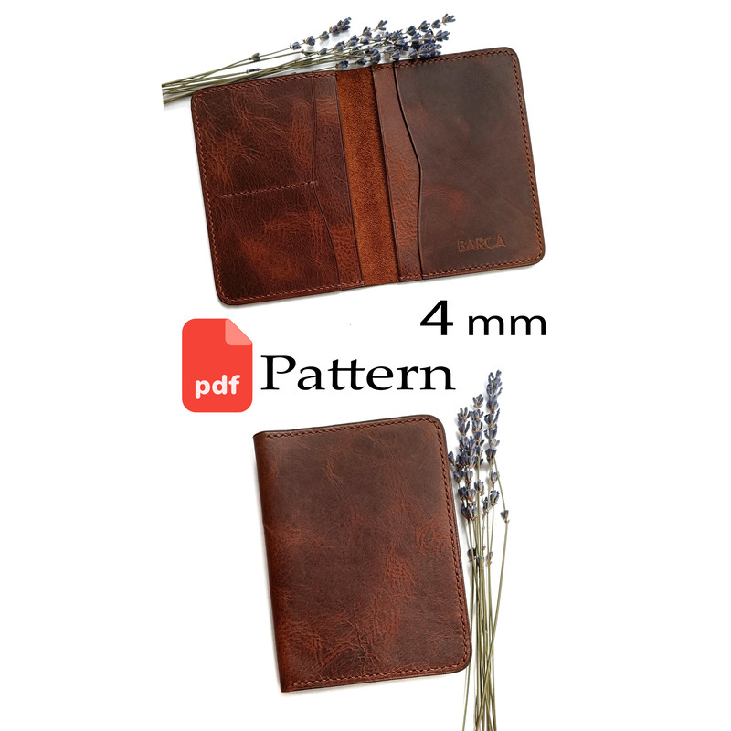PDF Pattern Passport Wallet Document Holder Pattern Download PDF Punch Pitch 4 Mm 0
