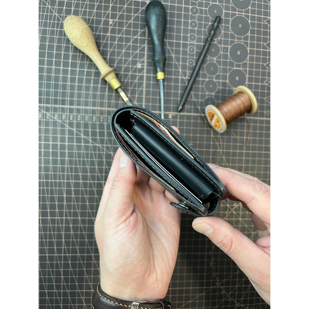 PDF Pattern Bifold Wallet Download PDF Video TUTORIAL Punch Pitch 5 Mm 3