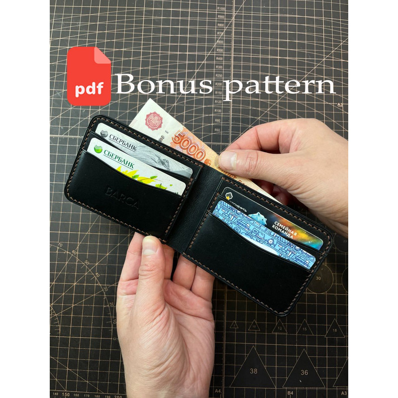 PDF Pattern Bifold Wallet Download PDF Video TUTORIAL Punch Pitch 5 Mm 6