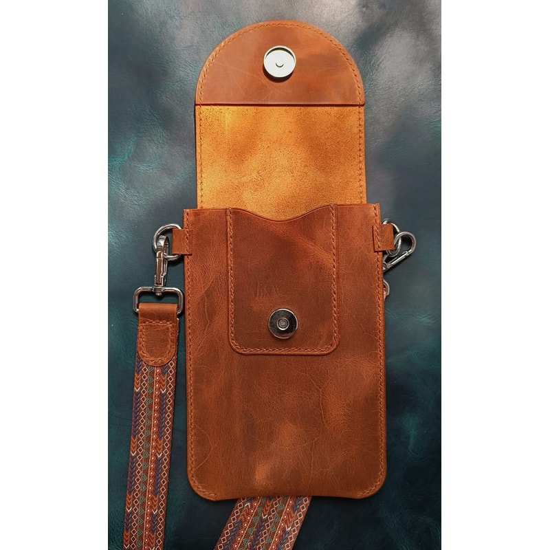 PDF Pattern Phone Bag Pattern Of A Small Womens Leather Bag Download PDF And Video Tutorial Punch 4