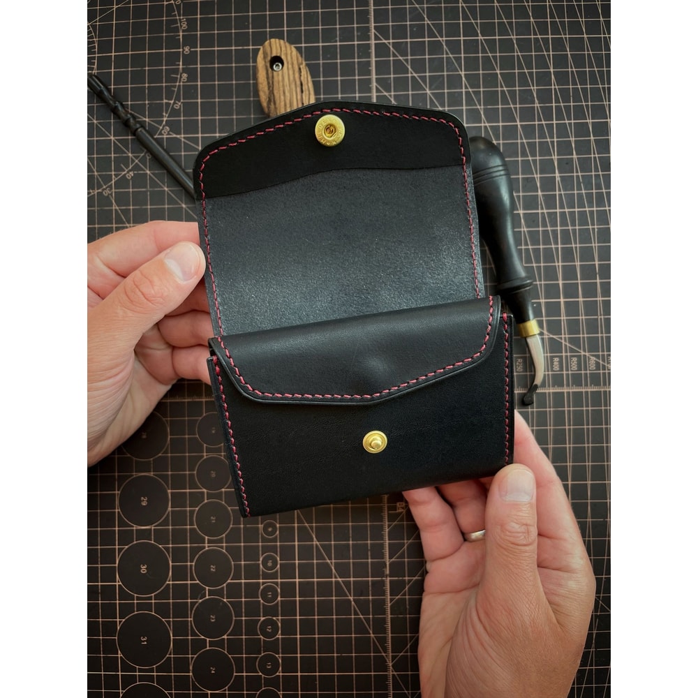 Pattern Of A Mini Womens Wallet Pattern Of A Leather Wallet Download PDF Video TUTORIAL Punch Pi 3