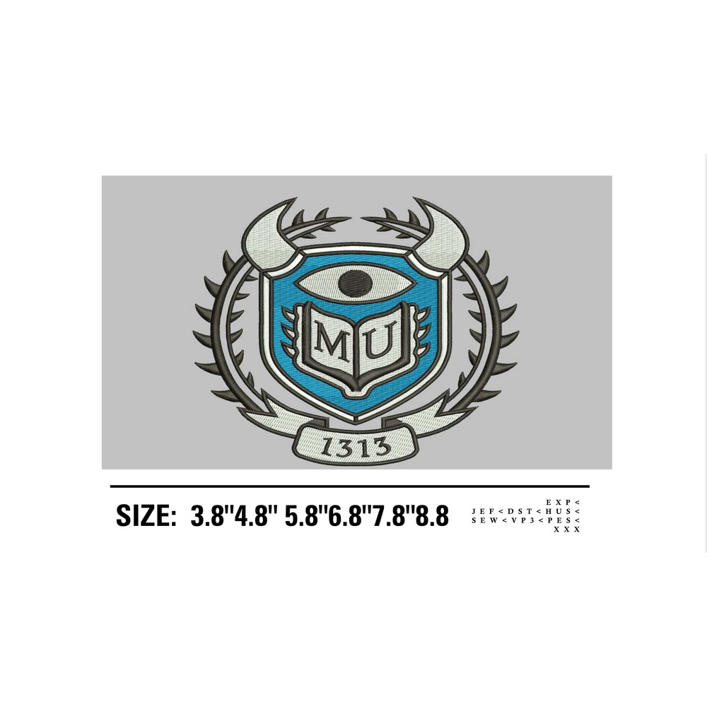 Mu Monster Embroidery FIle 6 Sizes 0