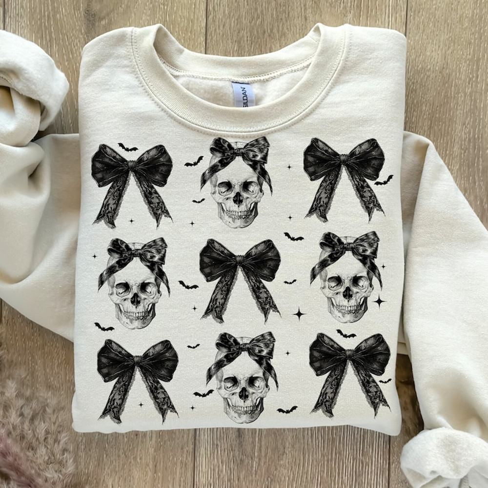 Halloween Skull png, Coquette Bow Halloween png, Halloween png, Skeleton png, Spooky Season png, Coquette png, Sublimation png designs1.jpg