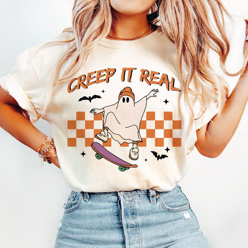 Creep It Real PNG, Halloween Skateboard Png, Ghost Skateboarding Png , Halloween PNG , Halloween shirt Png ,Sublimation, Retro Halloween Png.jpg