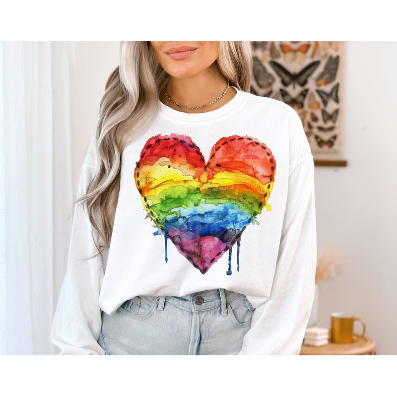 Rainbow Heart Png, Pride Heart Png, LGBT Png, LGBT Funny Png, Pride Women Png, Pride Png, Pride Sublimation, Love is Love Png, Sublimation.jpg