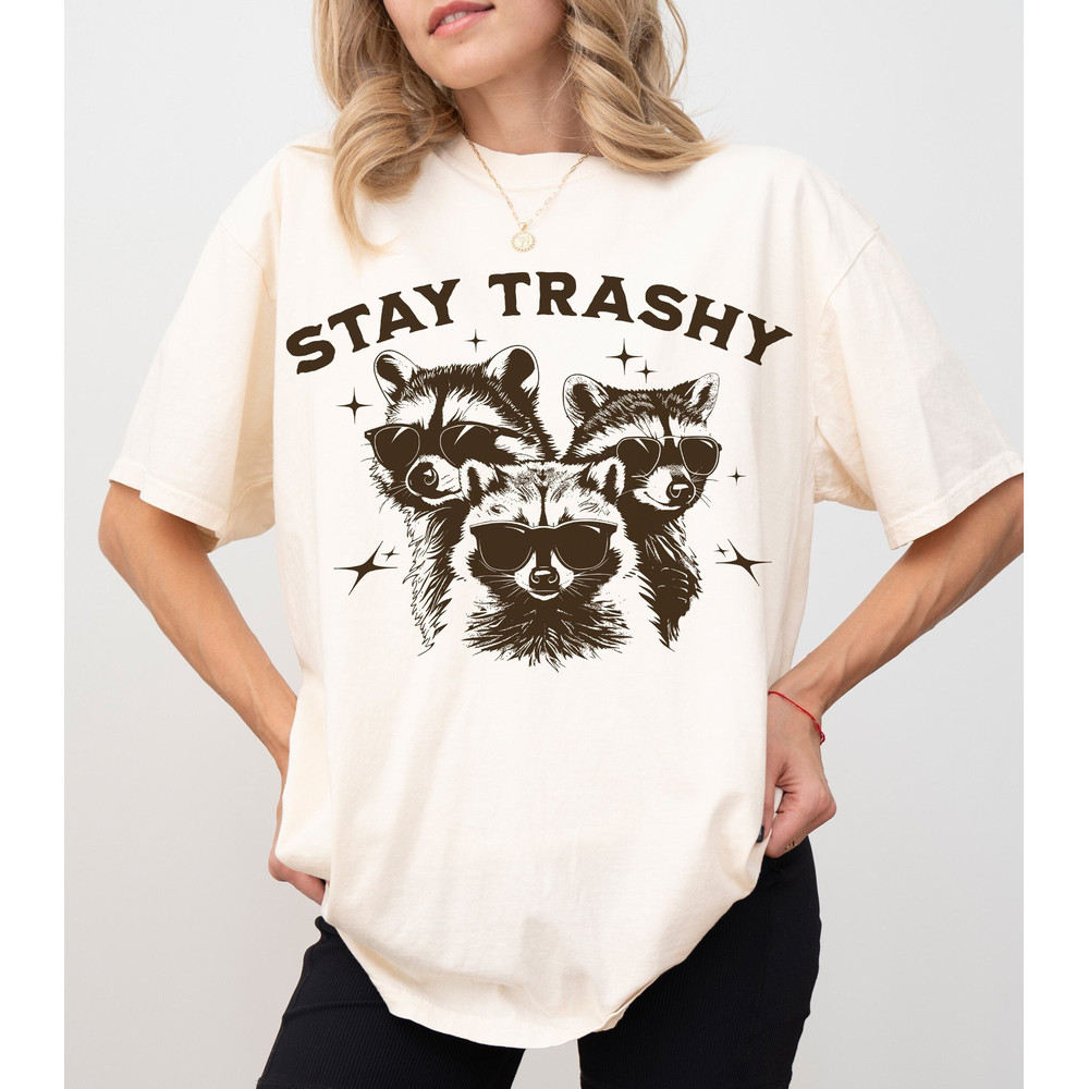 Stay Trashy PNG, Funny Raccoon Png, Opossum Png, Retro Png, Skunk Png, Funny Animals Png, Animals Lover Png, Instant Download.jpg