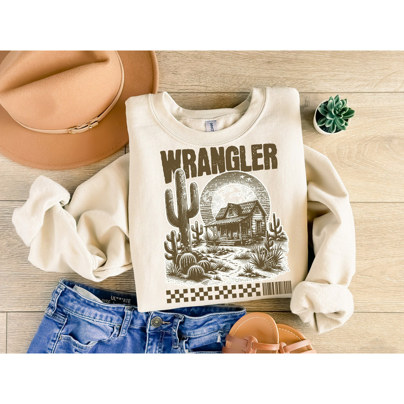 Wrangler Png, Distressed western shirt design, Western sublimation png, Retro shirt design, Cowgirl sublimation png, desert png, Sublimation.jpg