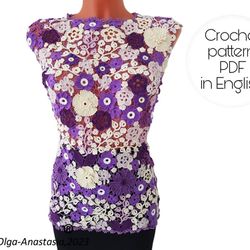 Lace cardigan crochet pattern , crochet pattern , crochet flower pattern , cardigan crochet pattern , Irish Crochet .